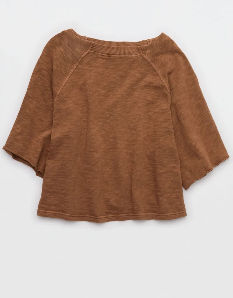 Aerie  Aerie It's Casual Knit Slub T-Shirt for Women | Best Price UAE
